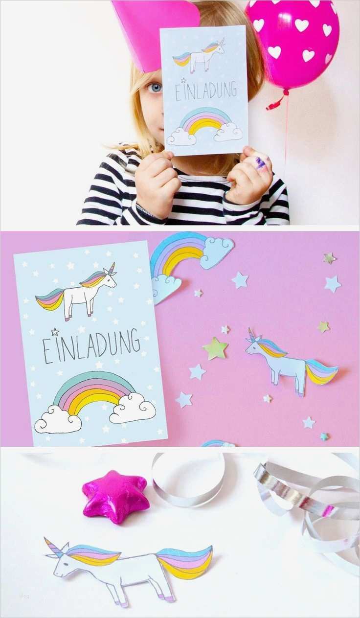 Einhorn Einladungskarten Vorlagen Hübsch Die Besten 17 Ideen Zu Einladung Kindergeburtstag Basteln
