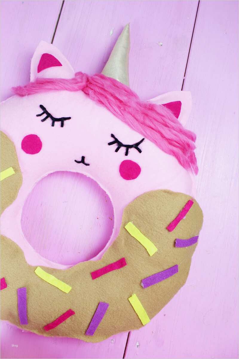 84 Wunderbar Einhorn Vorlage Zum Nähen Abbildung 2 DIY Donut Kissen mit Einhorn Motiv selber machen
