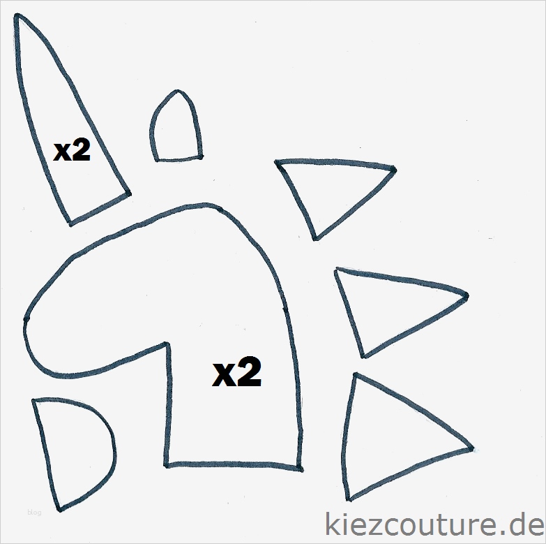 Einhorn Vorlage Zum Nähen Großartig Diy Einhorn Aus Filz Nähen Kiezcouture