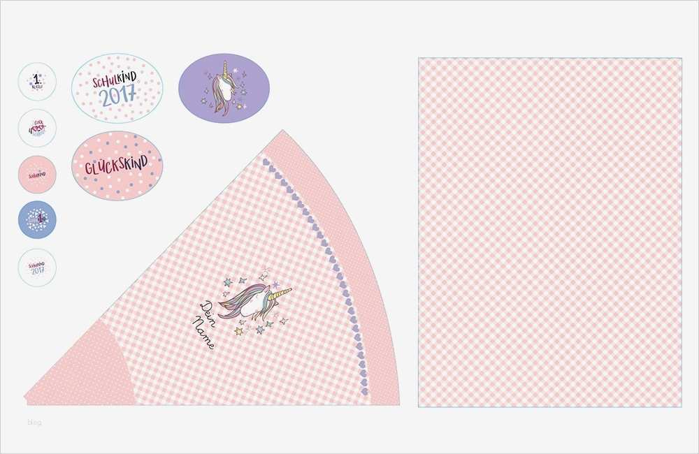 Einhorn Vorlage Zum Nähen Hübsch Diy Nähset Schultüte Einhorn Zum Selber Nähen