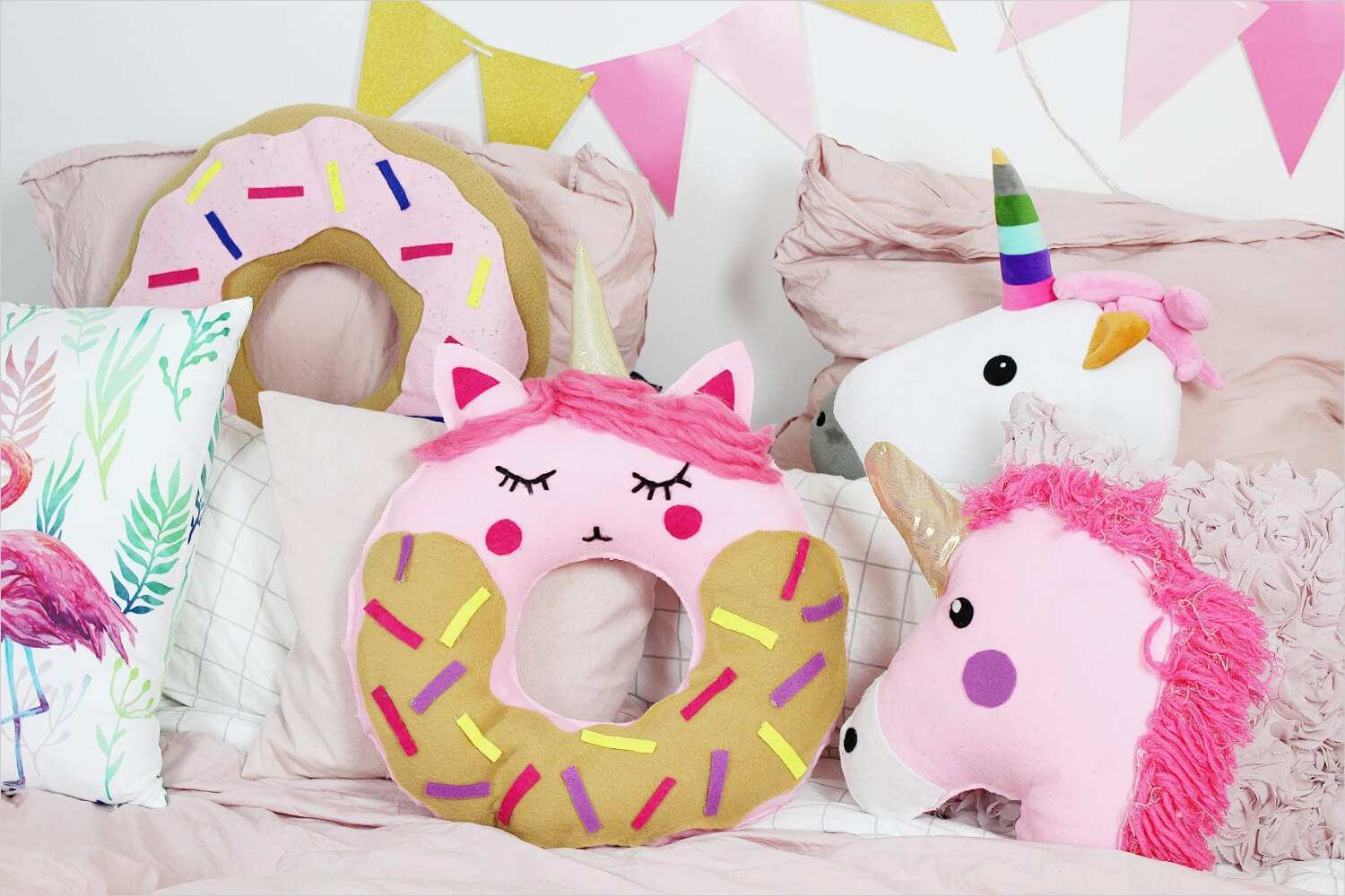 Einhorn Vorlage Zum Nähen Neu Diy Donut Kissen Mit Einhorn Motiv Selber Machen