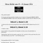 Einladung Ausstellung Vorlage Beste Einladung Messe Panorama Berlin Vom 19 – 21 Januar 2016