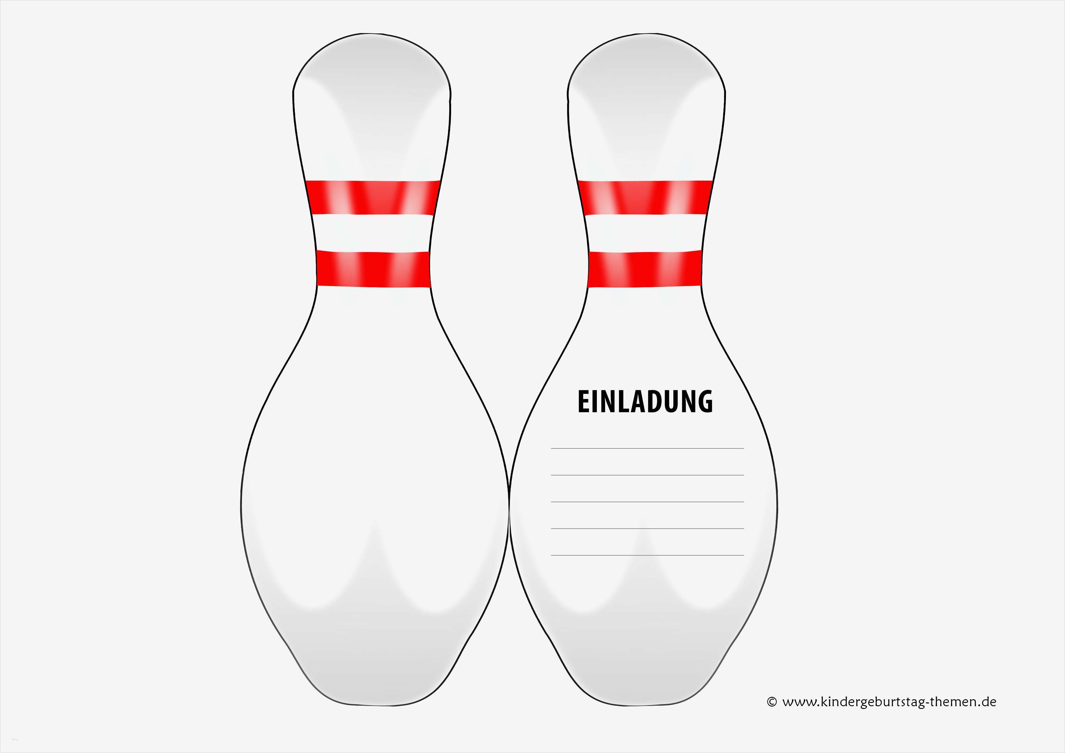 Einladung Bowling Vorlage Kostenlos Neu Einladung Kindergeburtstag Bowling Kegeln Kostenlose
