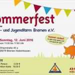 Einladung Elterngespräch Kindergarten Vorlage Elegant sommerfest Der Kinder Und Jugendfarm Bremen Am 12 06 16