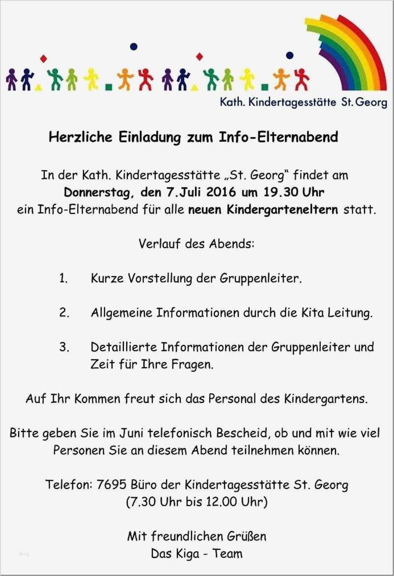 Einladung Elterngespräch Kindergarten Vorlage Süß ...