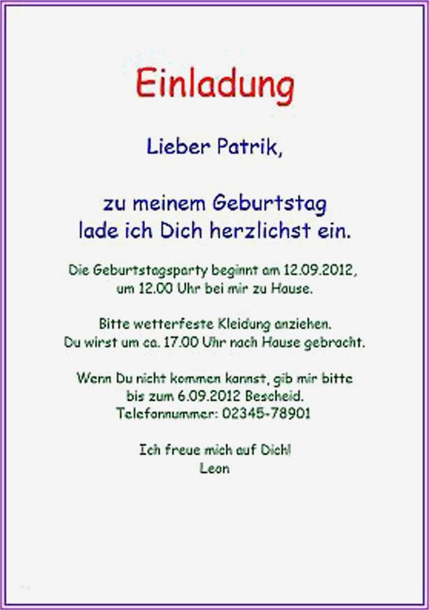 Einladung Geburtstagsparty Vorlage Angenehm Geburtstag Einladung Text