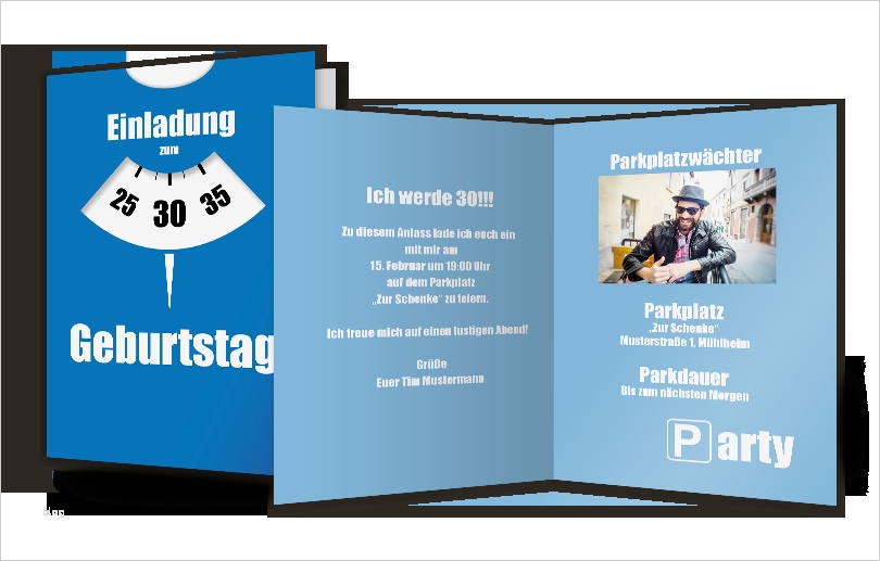 Einladung Parkscheibe Vorlage Hübsch Einladungskarte Parkscheibe Partyeinladung