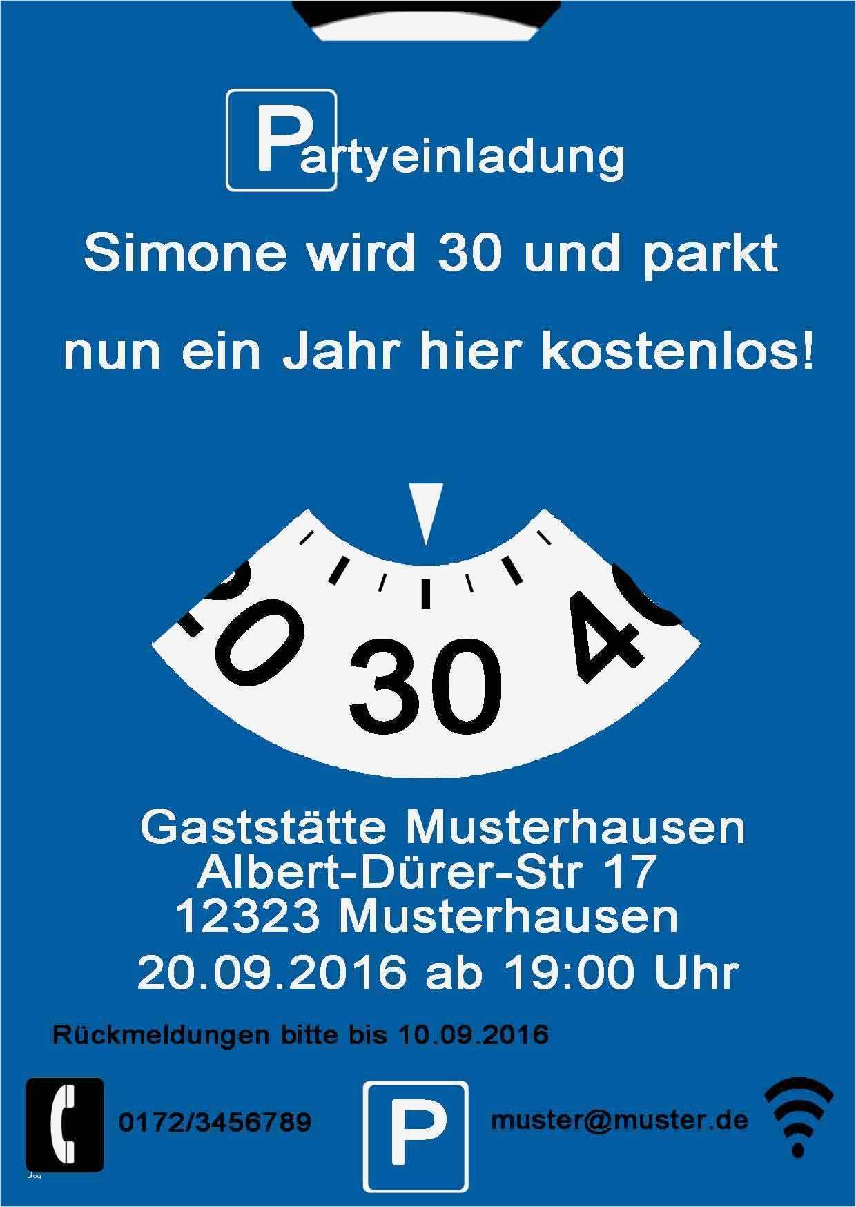 Einladung Parkscheibe Vorlage Neu Einladung Party Lustig Designideen