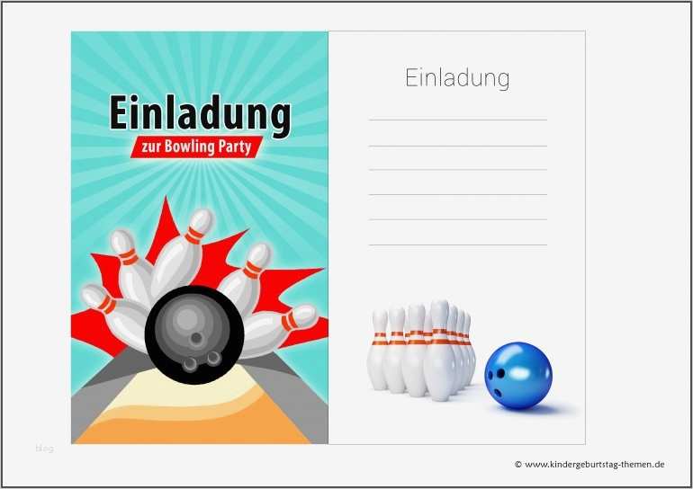 Einladung Zelten Vorlage Erstaunlich Vorlage Einladung Kindergeburtstag Bowling