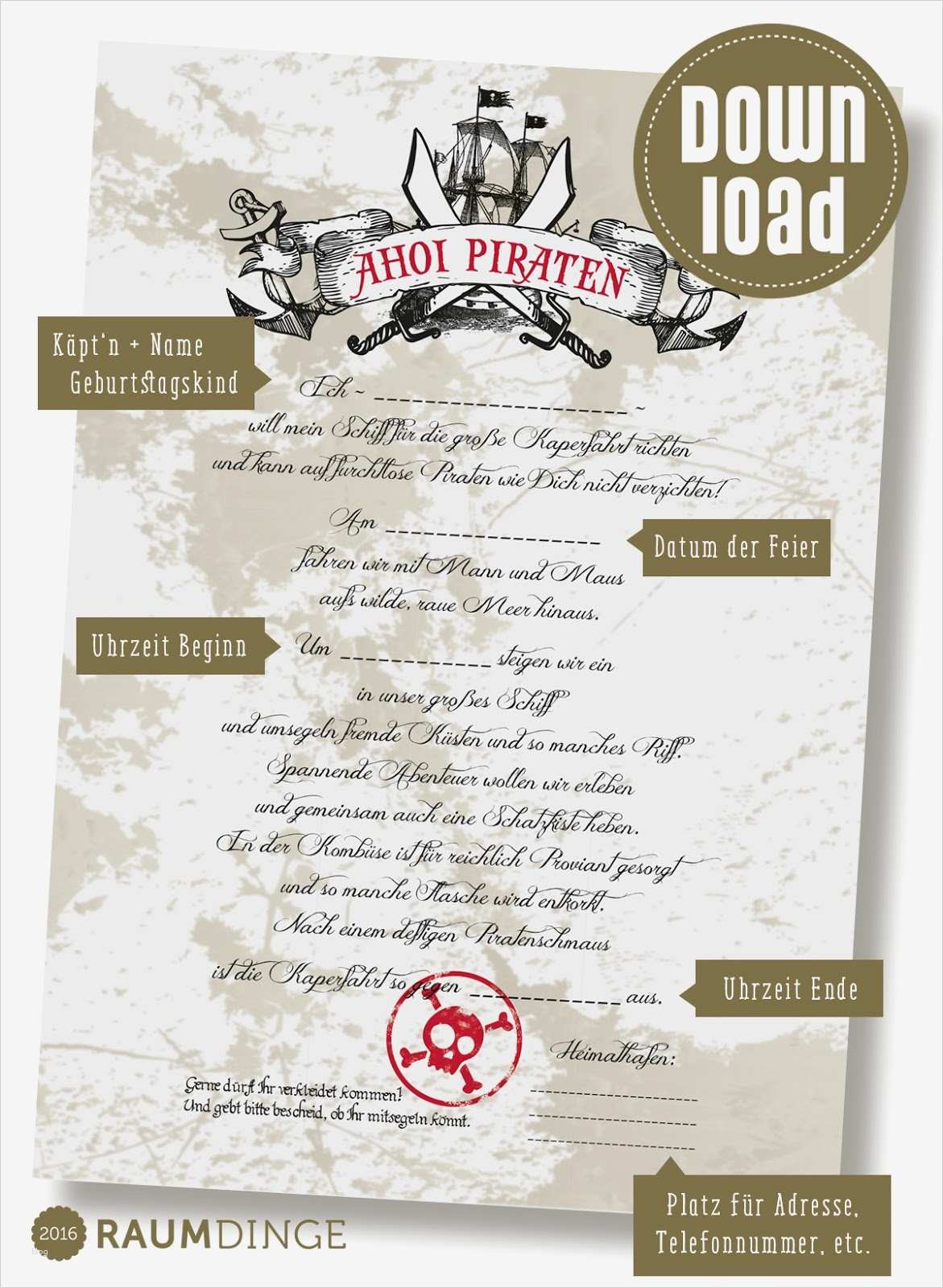 Einladung Zelten Vorlage Gut Einladung Kindergeburtstag Pirat Designideen