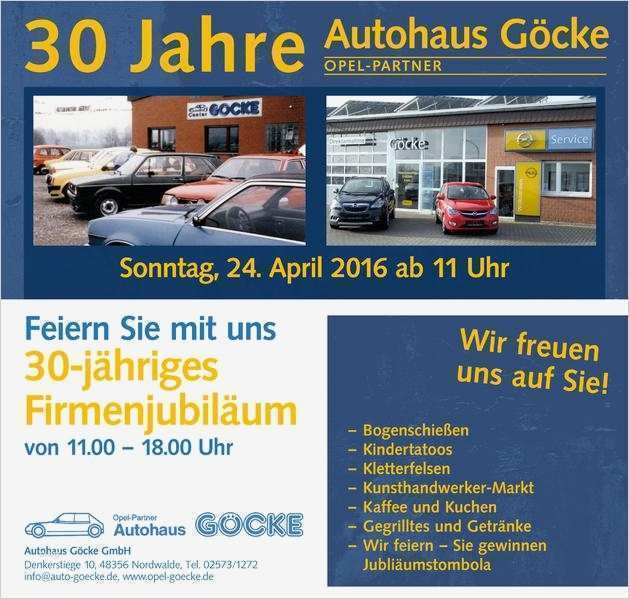 Einladung Zum 25 Jährigen Firmenjubiläum Vorlage Elegant Aktuelles Zum Autokauf Miete Und Werkstatt Service
