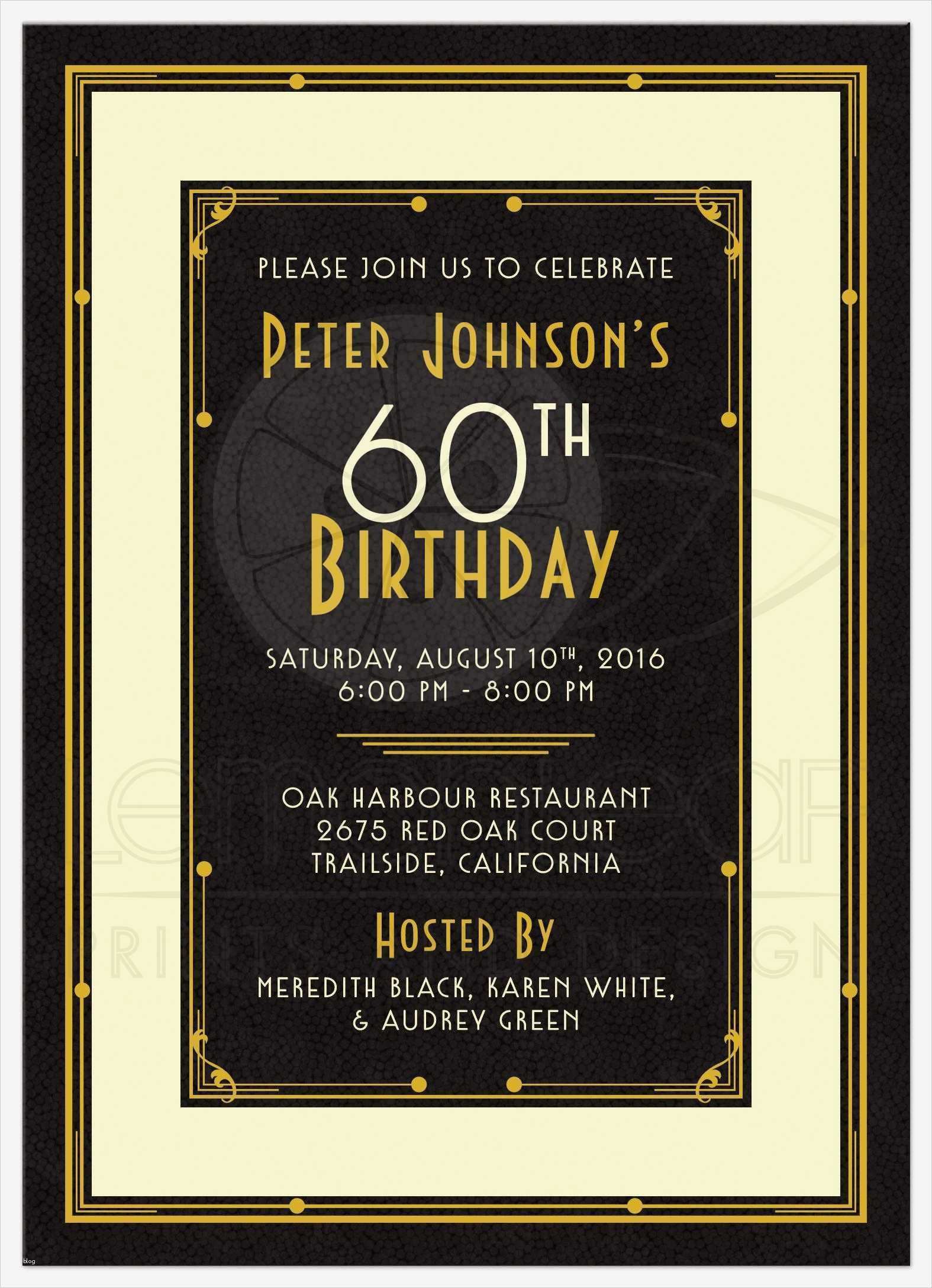 Einladungen Für 60 Geburtstag Vorlagen Cool Einladung 60 Geburtstag Vorlagen