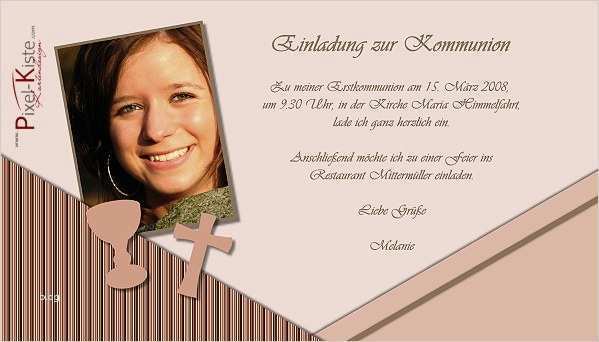 Einladungen Zur Jugendweihe Vorlagen Genial Einladungen Kommunion Konfirmation