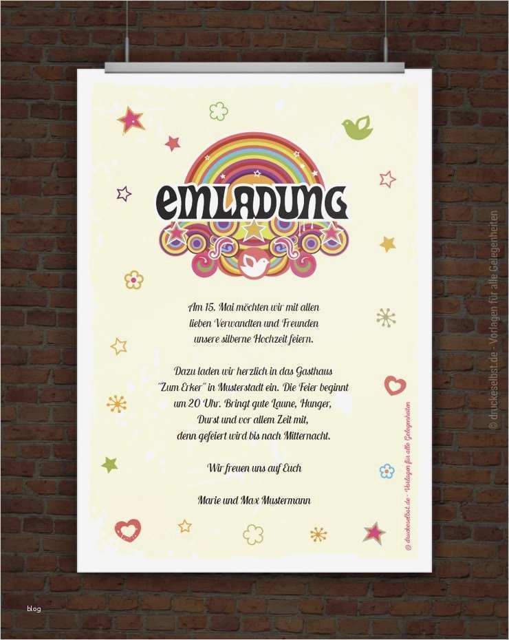 Einladungskarten Silberhochzeit Vorlagen Kostenlos Einzigartig Drucke Selbst Kostenlose Einladung Zur Silberhochzeit Zum