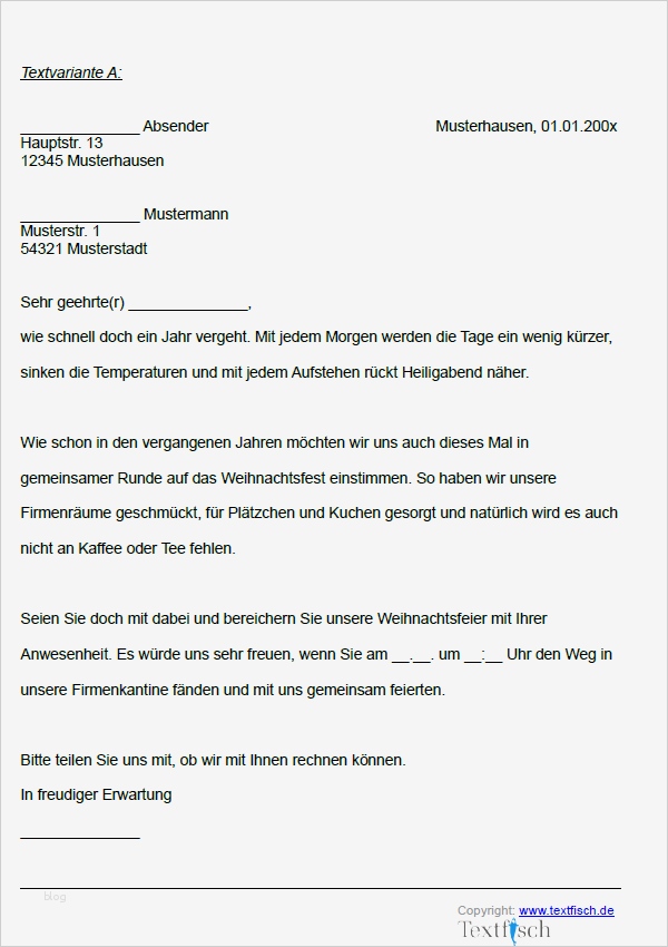 Einladungsschreiben Visum Vorlage Genial Einladung – Geschäftliche Weihnachtsfeier Muster 2