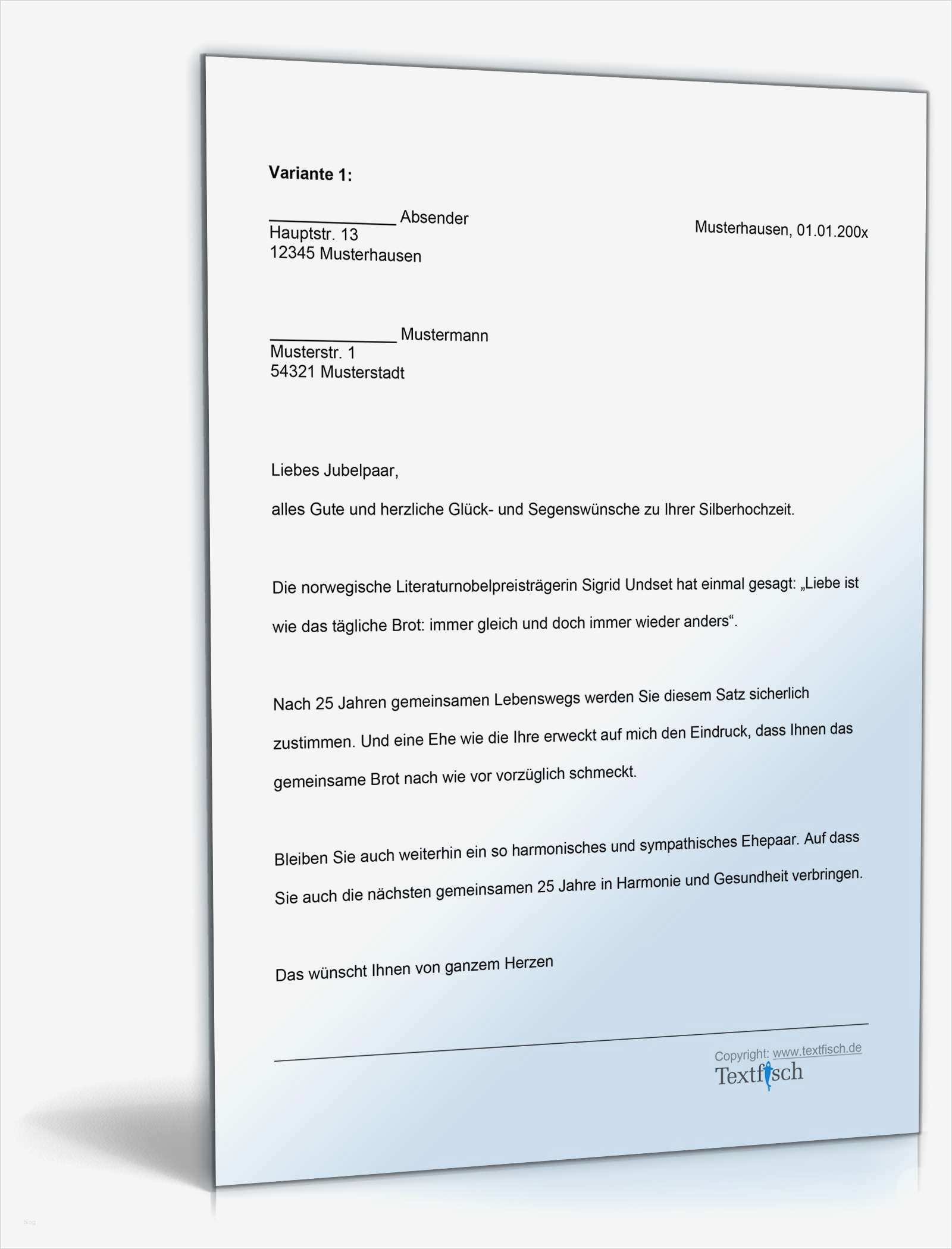 Einladungsschreiben Visum Vorlage Süß Gratulation Silberhochzeit