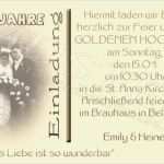 Einladungstext Goldene Hochzeit Vorlage Genial Einladung Goldene Hochzeit Spruche