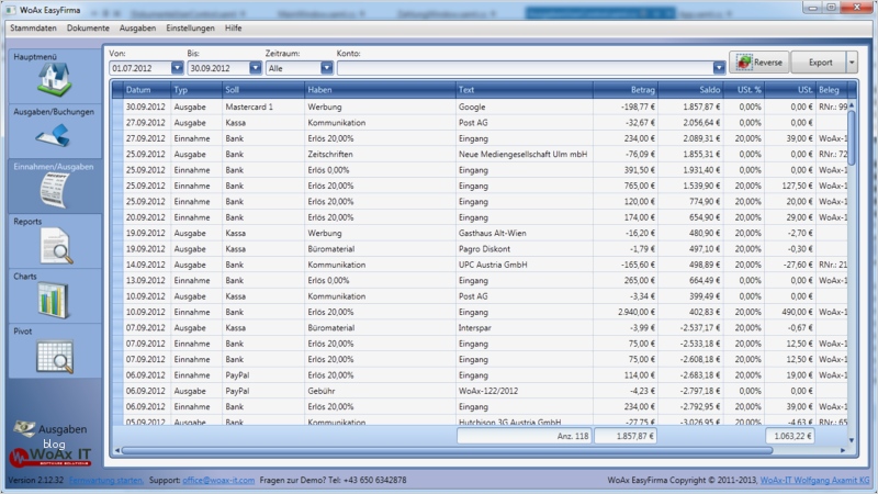Einnahmen Ausgaben Kleinunternehmer Vorlage Angenehm Einnahmen Ausgaben Programm software
