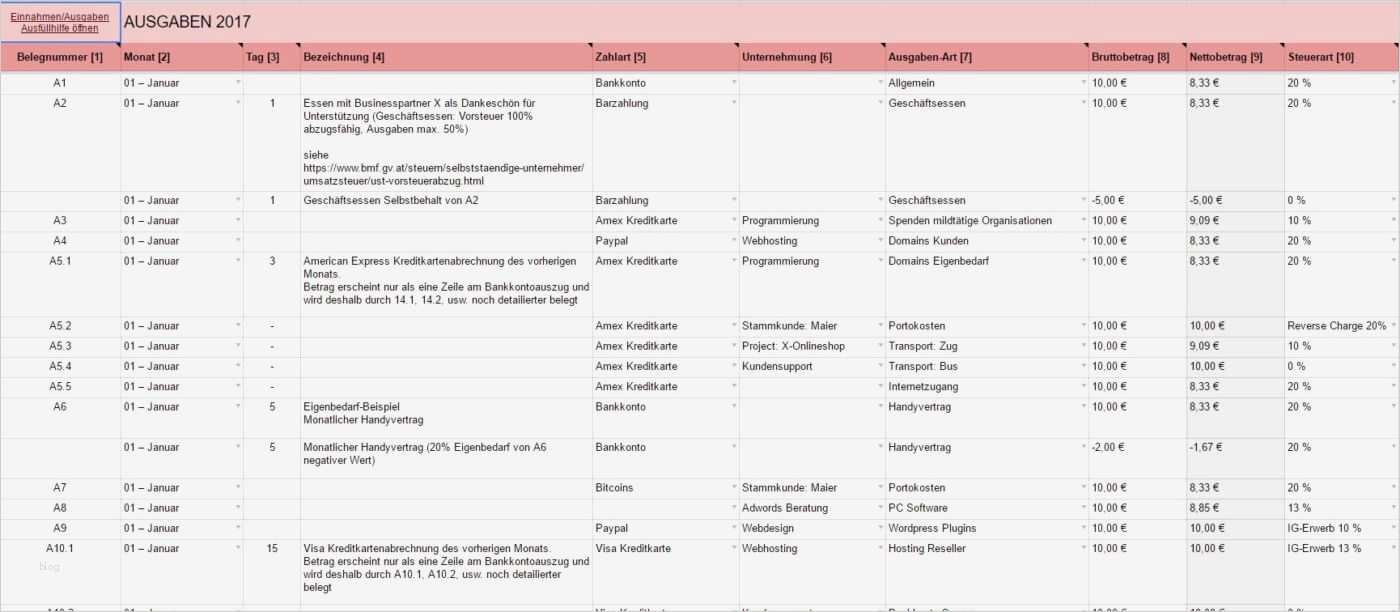 Einnahmen Ausgaben Vorlage Schönste Einnahmen Und Ausgaben Eingeben – Ea Tabelle