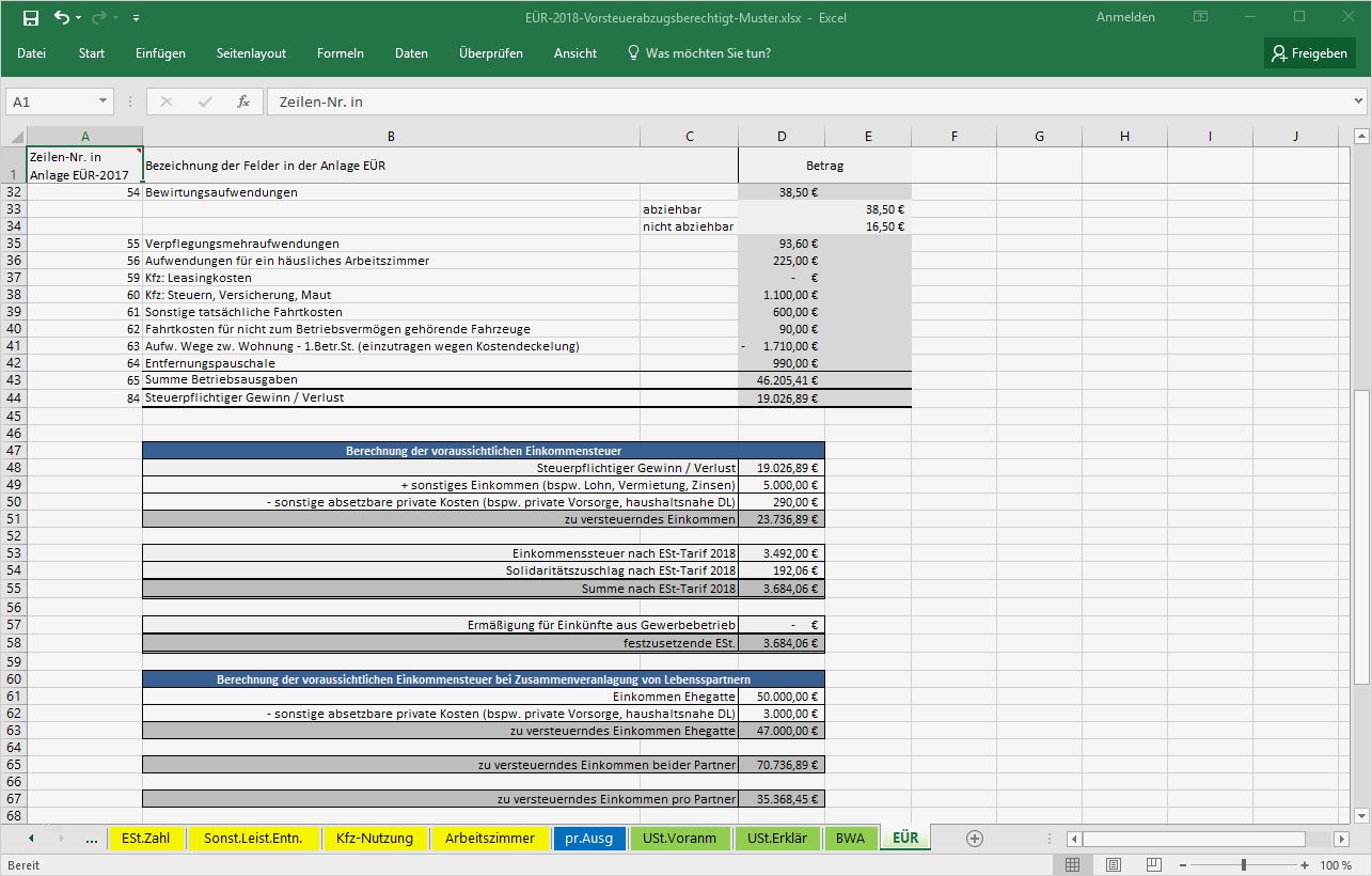 Einnahmenüberschussrechnung Kleinunternehmer Vorlage Gut Excel Vorlage Einnahmenüberschussrechnung EÜr Pierre