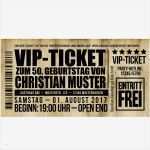 Eintrittskarte Geburtstag Vorlage Hübsch Einladungskarten Zum 50 Geburtstag “ticket”