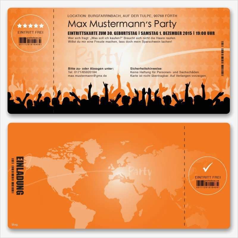 Eintrittskarte Geburtstag Vorlage Schön Einladungskarten Als Eintrittskarte Festivalticket Bestellen