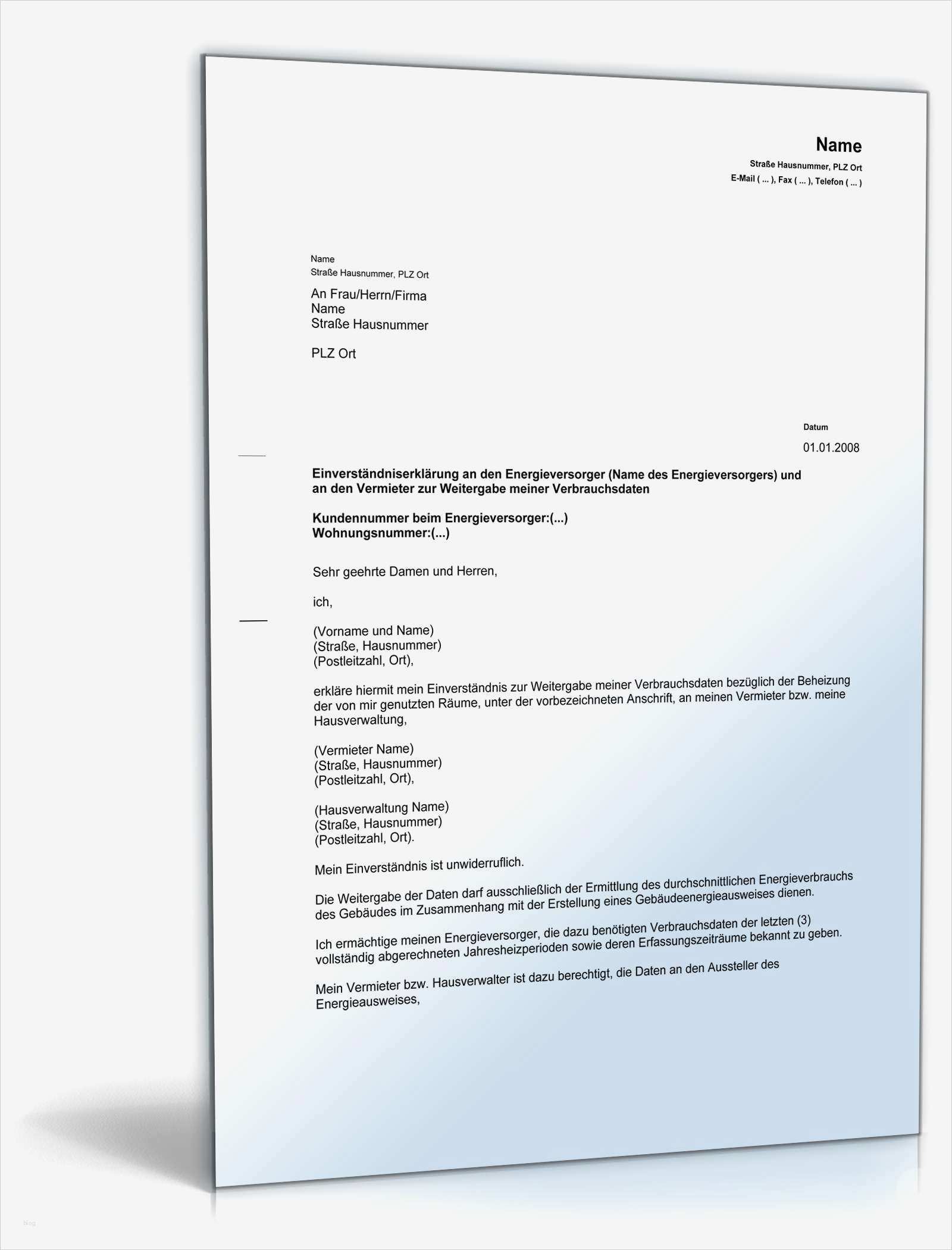 Einverständniserklärung Fotos Kindergarten Vorlage Schönste Einverständniserklärung Herausgabe Verbrauchsdaten