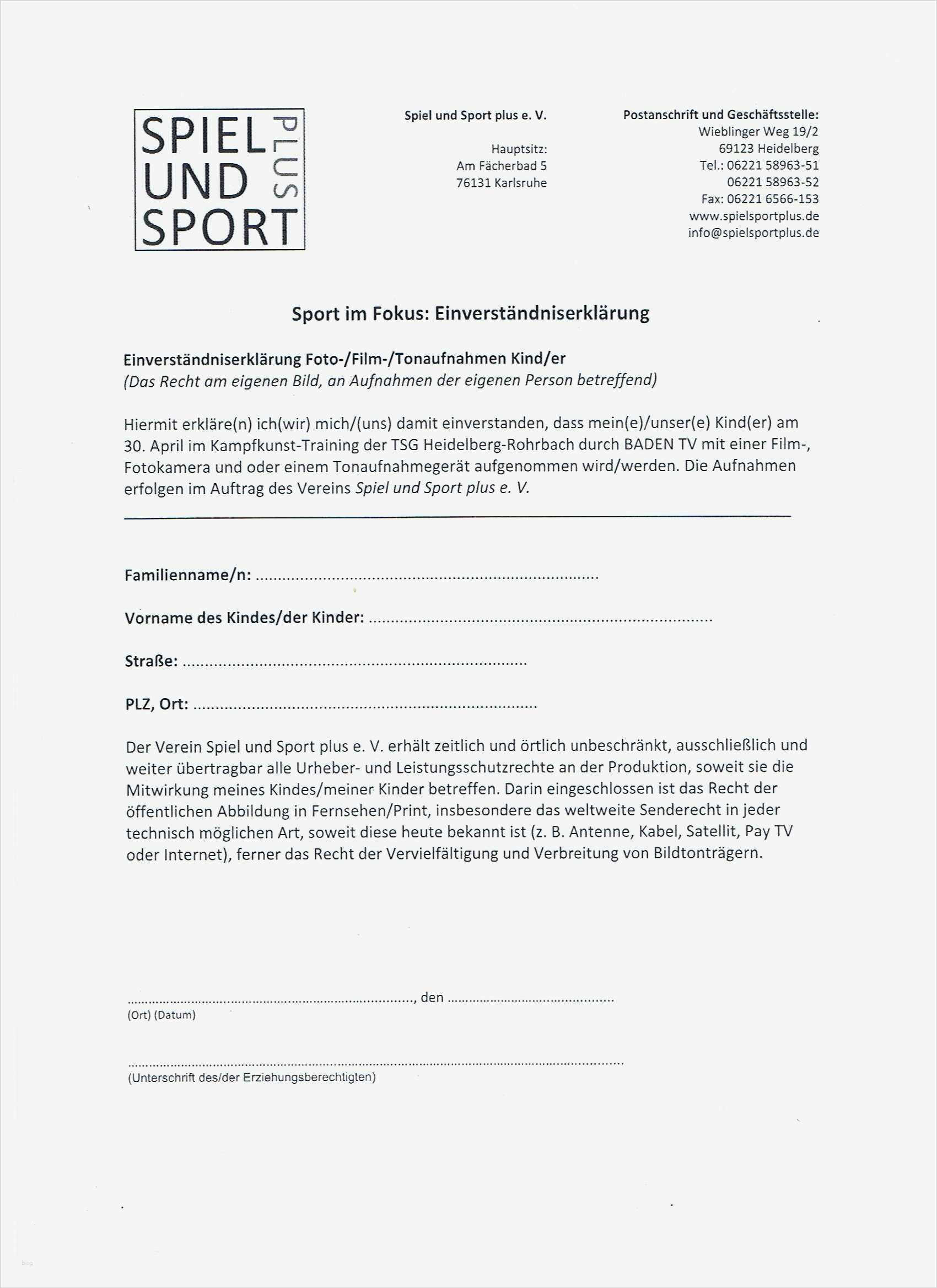 Einverständniserklärung Videoüberwachung Vorlage Luxus Großartig Einverständniserklärung Für Kinder Galerie