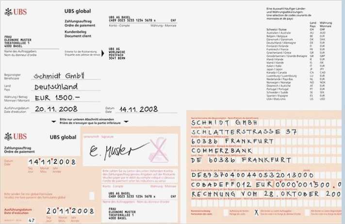 Einzahlungsschein Schweiz Vorlage Wunderbar Internationale Zahlung Ubs Global