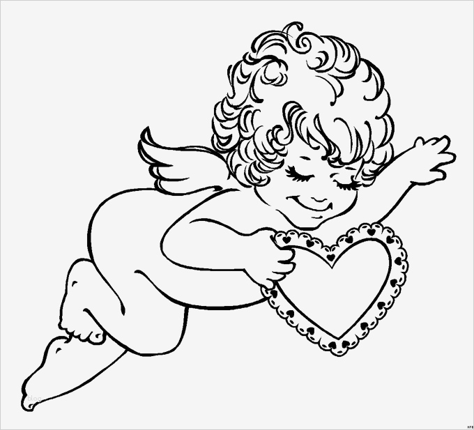 Engel Zeichnungen Vorlagen Best Of Kleiner Engel Mit Herz Ausmalbild & Malvorlage Gemischt