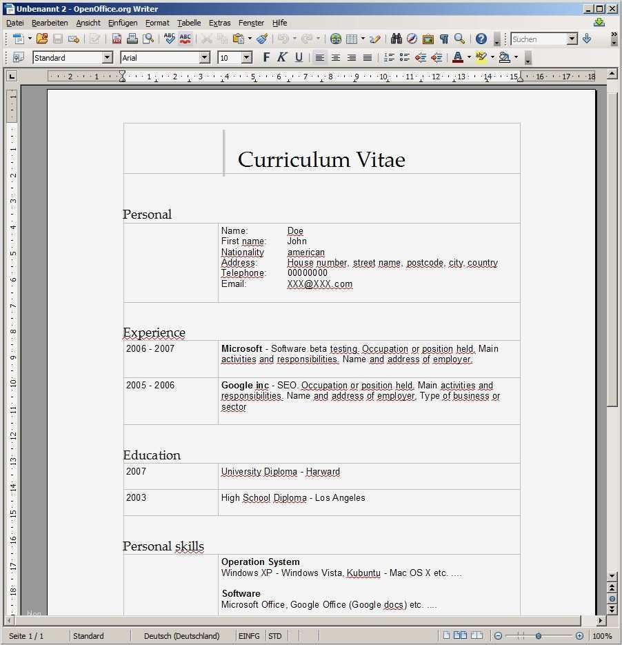 Englisch Bewerbung Vorlage Erstaunlich Lebenslauf Vorlagen Muster Und Beispiele