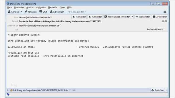 Englische E Mail Schreiben Vorlage Erstaunlich Trojaner Mail Der Deutschen Post