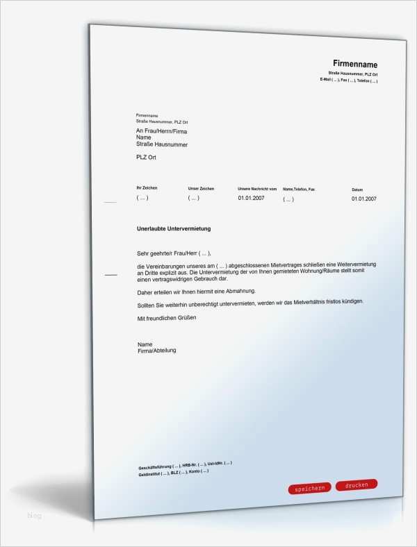 Erlaubnis Untervermietung Vorlage Cool Abmahnung Wegen Unerlaubter Untervermietung
