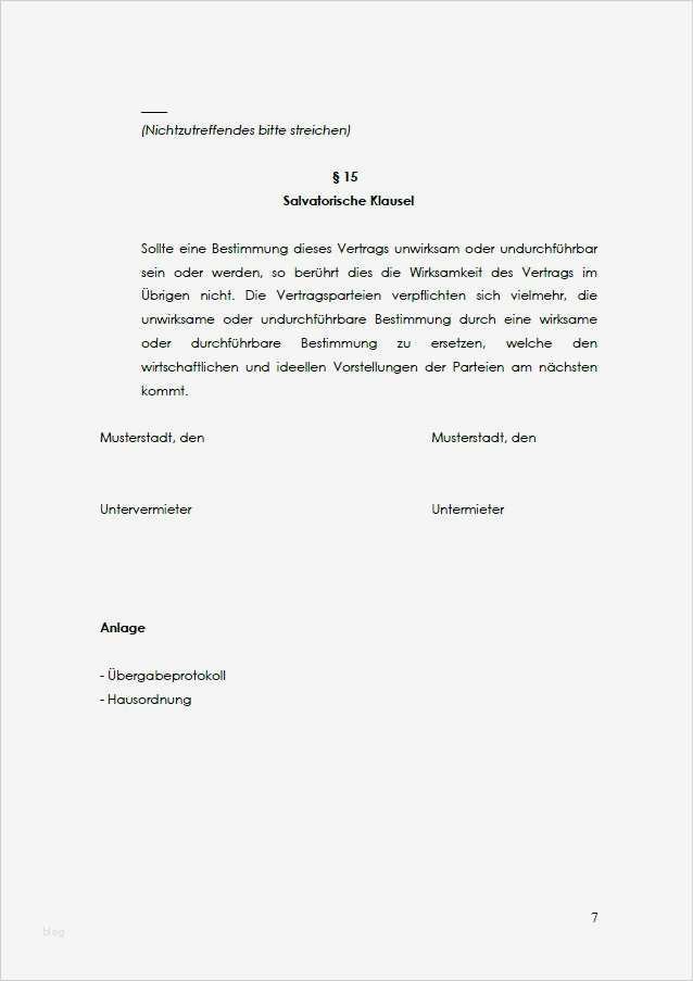 Erlaubnis Untervermietung Vorlage Süß Untermietvertrag Wg Zimmer Vorlage sofort Zum Download