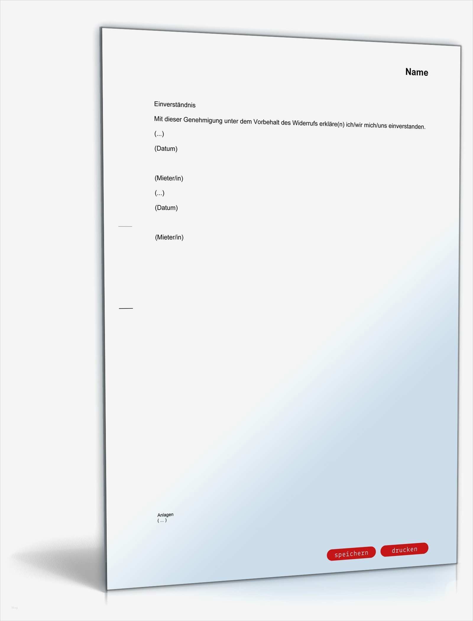 Erlaubnis Zur Untervermietung Vorlage Fabelhaft Genehmigung Tierhaltung