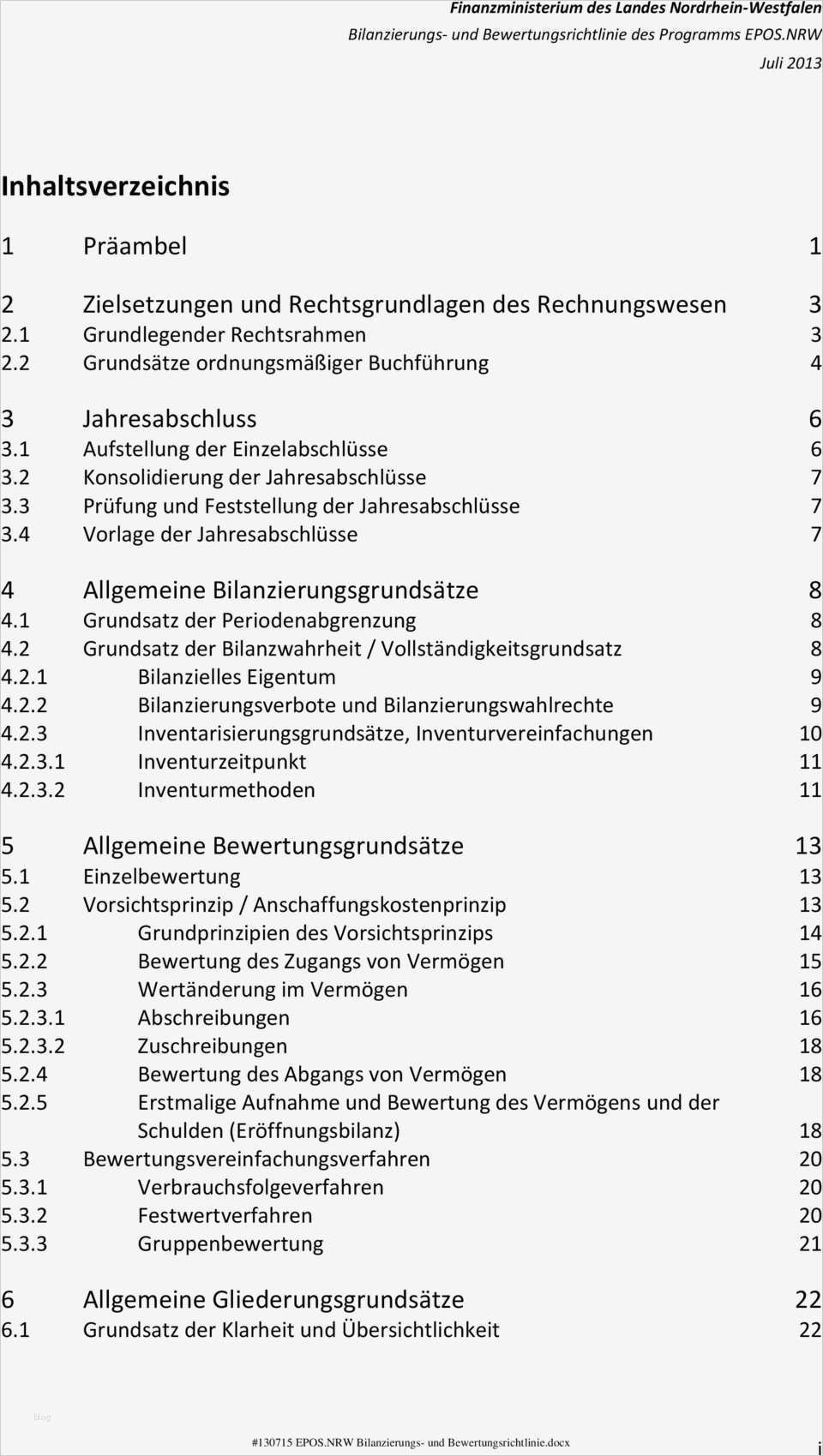 Eröffnungsbilanz Vorlage Pdf Elegant Bilanzierungs Und Bewertungsrichtlinie Des Programms