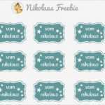 Etikett Vorlage Vintage Cool Nikolaus Freebie