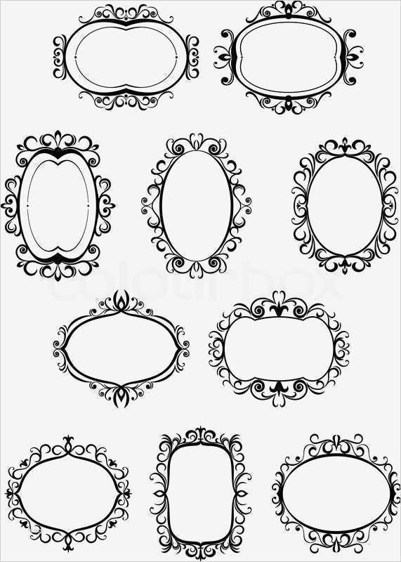 Etikett Vorlage Vintage Schönste Retro Frames Mit Verzierungen Vektorgrafik