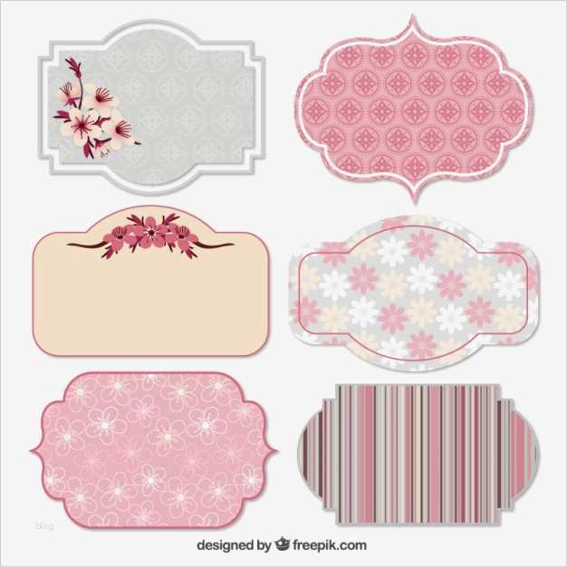 Etikett Vorlage Vintage Wunderbar Frühling Etiketten In Rosa Tönen