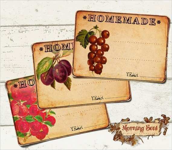 Etiketten Vorlage Marmelade Luxus Speisekammer Etiketten Vintage Jam Jar Etiketten 35 X 25