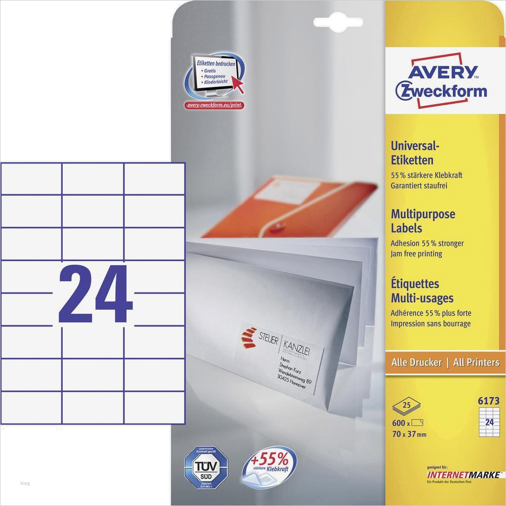 Etiketten Vorlagen 70 X 37 Mm Beste Avery Zweckform Universal Etiketten 70 X 37 Mm 600