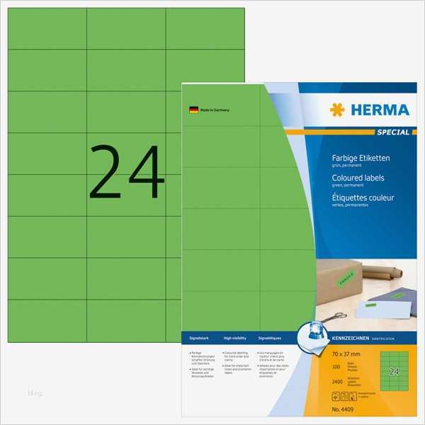 Herma Etiketten GRÜN 4409 70 x 37 mm 2400 Stück