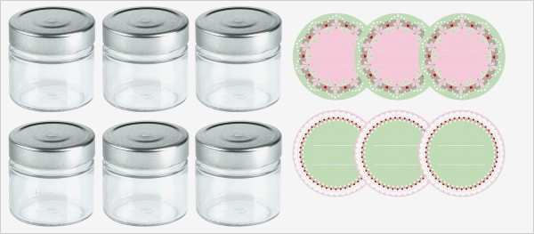 Etiketten Vorlagen thermomix Süß Einmachgläser Set Mit Schraubverschluss 6 Gläser Inkl