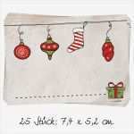 Etiketten Vorlagen Weihnachten Kostenlos Angenehm 25 Stück Aufkleber Etiketten Weihnachten "anhänger" 7 4