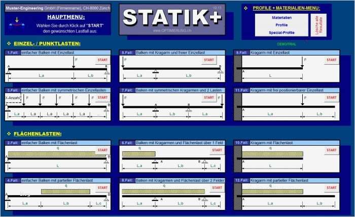 Excel Statik Vorlagen Wunderbar Statik Plus Download