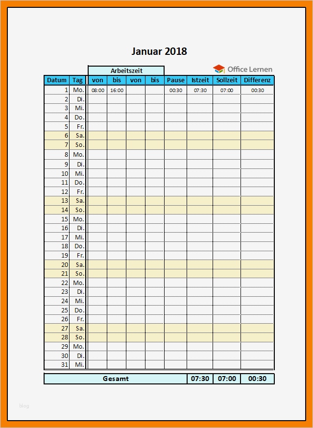 Excel Stundennachweis Vorlage Wunderbar 5 Stundennachweis Excel