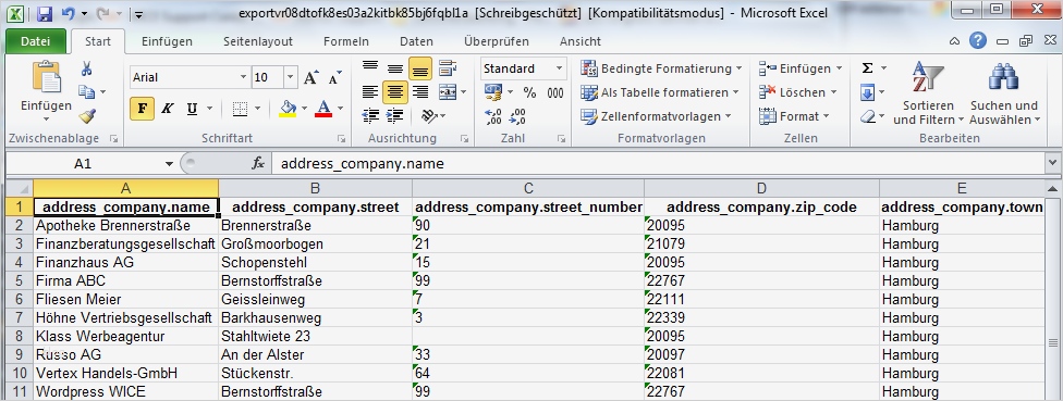 Excel Vorlage Adressen Beste Adressen Import Excel – Wikiwice