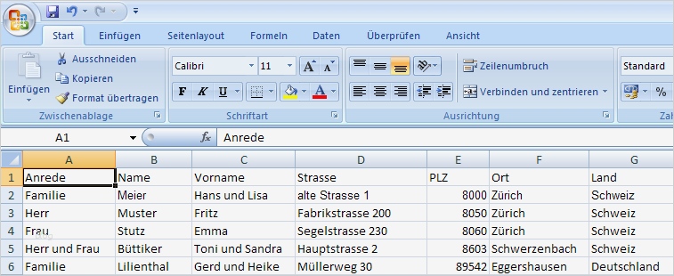 Excel Vorlage Adressen Gut Serienbrief Etiketten In Word 2007 Erstellen Cammablog
