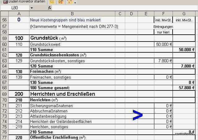 Excel Vorlage Baukosten Cool Din 276 Baukosten 2016 Bruttorauminhalt Umbauter Raum Eur