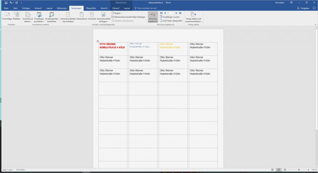 Excel Vorlage Etiketten 70x36 Hübsch Etiketten Gestalten Und Drucken Mit Microsoft Word Und Excel